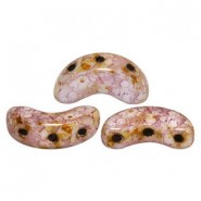 Cuentas de vidrio Arcos® par Puca® - Opaque mix rose/gold ceramic look 03000/15695